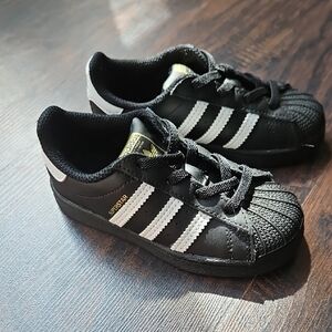 Adidas Kids Superstar Black White Sneakers